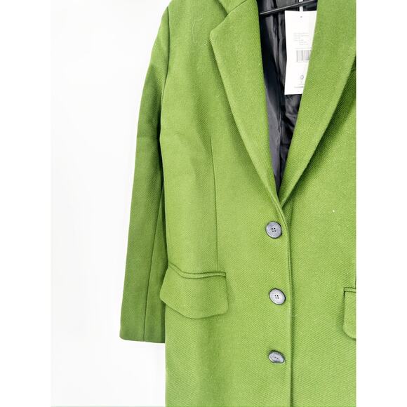 Thakoon Runway Dark Green Single Breasted Wool Long Maxi Coat Size Medium NWT - Picture 3 of 8